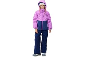 SMONTY SNOWER Tuta da Sci per Bambine con Cappuccio Staccabile, Completo da Sci, Super Caldo, Tuta Invernale per Bambina, Ragazza, Neve, Freddo, Impermeabile, Montagna, Sport Invernali, Regalo