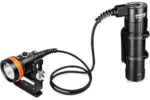 Orcatorch D630 5 LED 4000 Lumens Droit ou Latéral Réservoir Principal Lampe de Plongée Technologie Lampe de Poche de Plongée pour la Plongée en Grotte Plongée Sur épave