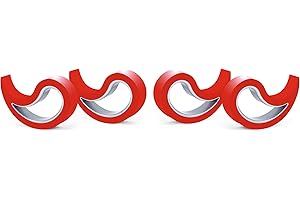 Stoppy Stoper do okien i drzwi, klin, hak, klamra do okien, zestaw 4 szt. (dostępny w 14 kolorach) (czerwony)