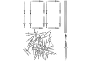 May Huang Chiodi Senza Saldatura da 100 Pezzi,Chiodi a Doppia Testa con Filetto per Battiscopa,Chiodi per Battiscopa Senza Tracce Viti di Sicurezza Invisibili con Manicotto specifico per Chiodi (100)