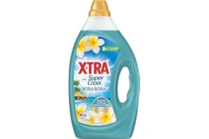SUPERCROIX XTra par Super Croix - Lessive Liquide - Bora Bora - Fleurs de Monoï & Lait d'Aloe - Moment Evasion - Experience Sensorielle - Parfum Intense - Longue Durée - Efficace dès 20°C - 42 Lavages
