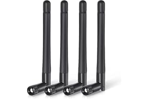 Bingfu Antena WiFi Dwuzakresowa kamera 2,4 GHz 5 GHz 5,8 GHz 3dBi MIMO RP-SMA męska do routera WiFi karta sieciowa bezprzewodowa kamera IP adapter USB monitor nadzoru wideo, 4 pakiety