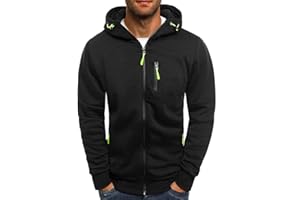 VANVENE Mens Hoodies Sweatshirt Jackets Long Sleeve Zipped Jumper Top Sweaters