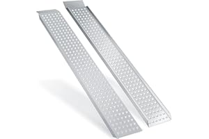 Tubiaz 2 x rampa najazdowa, składana rampa załadunkowa, 340 kg, antypoślizgowa szyna załadunkowa, do motocykla, ATV, quada, samochodu osobowego, rampa załadunkowa