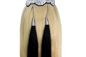 TARTANCITY Caballo Pelo Sporran Original Pieza Celta/Escarcela Kilt Negro Caballo Pelo/Kilt