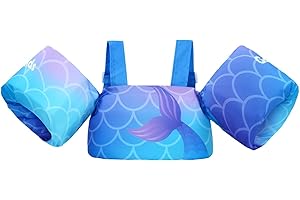 Gogokids Toddler Swimming Float Vest, Arm Bands Kids Swim Vest with Shoulder Harness Baby Floats Swimming Training Jacket for 1-6 Years / 11-30 kg Boys Girls Perfect for Pool, Learn to Swim and Beach