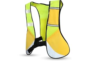 GZD cersalt Kamizelka odblaskowa na noc, wielofunkcyjna kamizelka do biegania w nocy, kurtka z elastyczną torbą do przechowywania, do jazdy na rowerze i nocnym