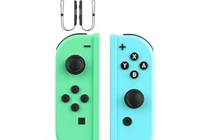 Vinkarpe Switch Controller, Wireless Replacement Controllers für Switch/OLED/Lite mit Doppelvibration/Motion Control/Screenshot, Controller mit ein Paar Switch-Handschlaufe