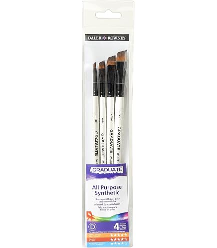 Daler-Rowney Graduate Pinceau aquarelle en poils de chèvre naturels Manche court Serpillère ronde 2,5 cm