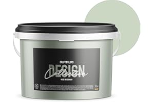 Craft Colors® 5L hochwertige Wandfarbe edelmatt, Kreidefarbe made in Germany, DESIGN Collection No. 625 pastell mint grün