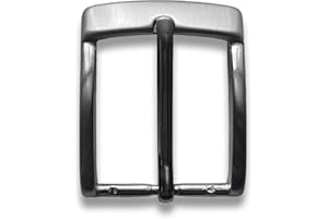 almela - Fibbia cintura | 30 mm di larghezza - 3cm | Fibbia di ricambio | Argento spazzolato | Fibbia cinta | Buckle belt (Argento, 30mm)