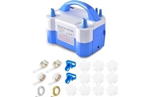 MEEYUU Electric Balloon Pump, Portable Balloon Blower Machine AC220-240V 600W Air Balloon Inflator with Balloon Accessories for Balloon Decoration Birthday Parties Baby Showers Weddings