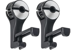 Harewu 2 sztuki ukrytych haczyków na zagłówek samochodowy 2 w 1, z uchwytem na telefon komórkowy, obrót o 360°, uniwersalne haczyki na zagłówek samochodowy, ukryty haczyk samochodowy do torby,