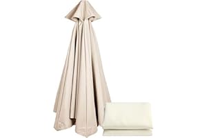 Hotgreenpepper Auvent de rechange 3x3 remplacement 6 nervures / 8 nervures, remplacement parasol, remplacement parasol auvent (auvent seulement)