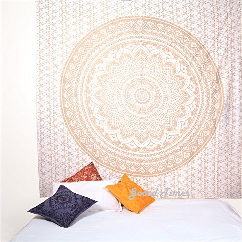 Wanddekoration Hippie Wandteppiche Bohemian Mandala Wandteppich Indian Gold Überwurf