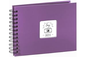 Hama Álbum de fotos con espiral, Morado, 24 x 17, Regalo de San Valentin