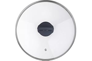 Bergner Orion | Couvercle en Verre de 30 cm pour poêle | en Aluminium forgé avec Bord en Acier Inoxydable | Poignée Effet Peau de Serpent | Adapté au Lave-Vaisselle | Trou de Sortie de Vapeur