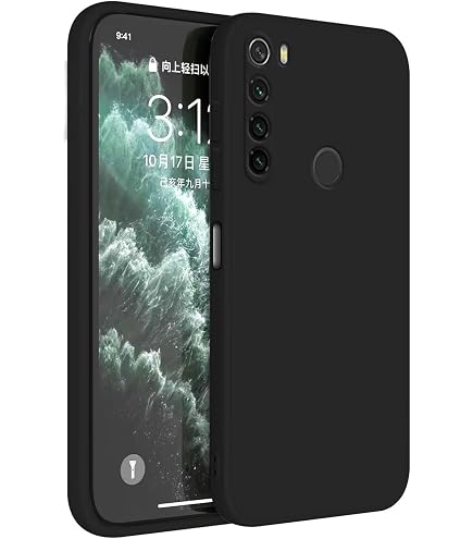 Funda De Silicona Líquida Para Xiaomi Redmi Note 8T - Interior De Microfibra, Antigolpes Y Antideslizante - Color Negro
