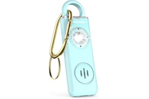 TECKNET Alarma Personal de Emergencia, 130dB con Luz Estroboscópica, Recargable, Llavero de Alarma de Seguridad para Ancianos/Mujeres/Niños/Alarmas de Seguridad de Autodefensa