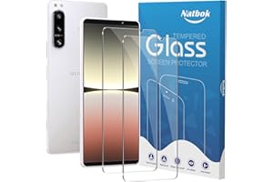 Natbok [2-pak hartowane szkło do Sony Xperia 5 IV osłona ekranu, twardość 9H, ultra odporne, odporne na odciski palców, bez pęcherzyków, przezroczysta folia ochronna HD 0,33 mm do Sony Xperia 5 IV [łatwa instalacja]