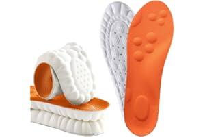 GAFUTOZM Semelles Massantes Nevostep, Semelles Orthopediques 4D Confort De Forme Femme Homme Ajustable Four Maison, Travail & Sport (Orange, 43-44)