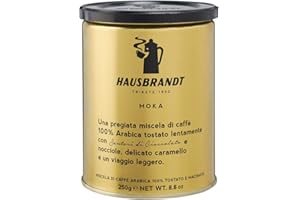 Hausbrandt caffè macinato 100% Arabica in barattolo miscela Moka