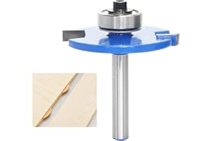 Akylin 20# Biscuit Jointer Router Bit, 1/4”Shank Biscuit Joint Slot Cutter Router Bits with Bearing, Slot Woodworking Tool for Plywood Slotting,Grooving,Rebating