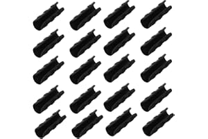 PUUPAA Lot de 20 Clips de Tige pour Tube de Serre, 19/20/25 mm, Clips de Tuyau pour Serre en Film Plastique, Clips de Tube pour bâtiments de Jardin, Tube de Cadre de Film et kit - Noir - 19 mm