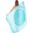 SHU-SHI - Beach Sarong - for Women - Bikini/Swimsuit Wrap & Clip - Mandala Peacock