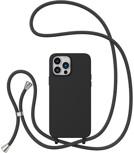 WIIUKA Lederhülle Für IPhone 15 Pro – Mit Verstellbarer Kette, Beige, Aus Deutschem Leder