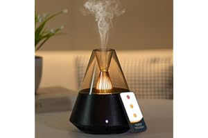 DIALAN'S Essential Oil Diffuser Electric Oil Diffuser Ultrasonic Cool Mist Aromatherapy Scented Oil Diffusers with Remote Control Auto Shut-off 7 LED Light Diffuser for Home Office Gift -150ml Black