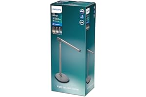 Philips LED Lampka biurkowa Performance Sword DSK610, 14 W, 2700-6500 K, szara, możliwość przyciemniania