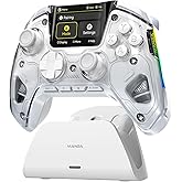 ManbaOne Interactive Screen Wireless Gaming Controller for PC/Switch/Switch 2/iOS/Android,Hall Effect Stick & Trigger,RGB Lig