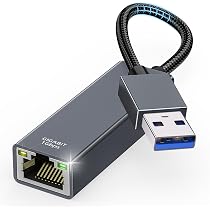 Adattatore AISENS USB 3.0 a Gigabit Ethernet 10/100/1000 Mbps Grigio 15 cm