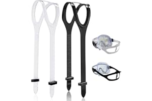 LECHENGJIA 2pcs Sangle Masque Noir et Transparente en Silicone - Universelle pour Plongée et Snorkeling