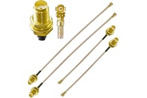 Ahoaepy 4 st RG178 UFL SMA-pigtail-kabel, SMA hona till U.FL IPX MHF1 koaxialtröja, olika längder 10 cm (4 tum) och 20 cm (8