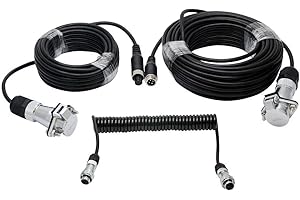 MACHSWON Kit connettore Telecamera retromarcia, Cavo a Spirale da 4 Pin a 5 Pin per Camion, rimorchio, roulotte
