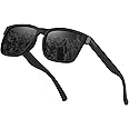 Perkanion Sonnenbrille Herren Polarisiert Sonnen Brille für Männer mit UV400 Schwarz Sunglasses Men Polarisationsbrille Angel