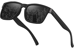 Farrobor Occhiali da Sole da Uomo Polarizzati - Quadrati Protezione UV400 Occhiali Guida Pesca Sunglasses