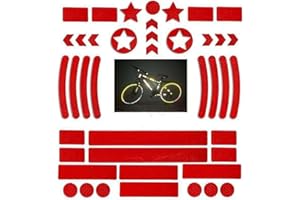 LSUO BAOFU Pegatinas Reflectantes Bicicleta,Pegatinas Reflectantes,Adhesivos Reflectantes anticolisión,Pegatinas Reflectantes Kit,Adhesivos Reflectantes,Reflectores Adhesivos para Bicicleta/Cochecito/Casco/Moto