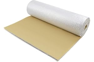 UXCELL sourcing map 100X100cm Aislante Termico Lámina Aluminio Forro Papel Adhesivo 6mm Espesor Espuma Aislante Acústico Insonorización Coche