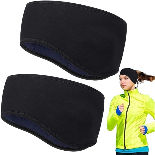 PATIKIL Ohrenwärmer-Stirnband Aus Polarfleece - Dehnbar, Für Laufen, Skifahren, Radfahren, Rot, Einheitsgröße