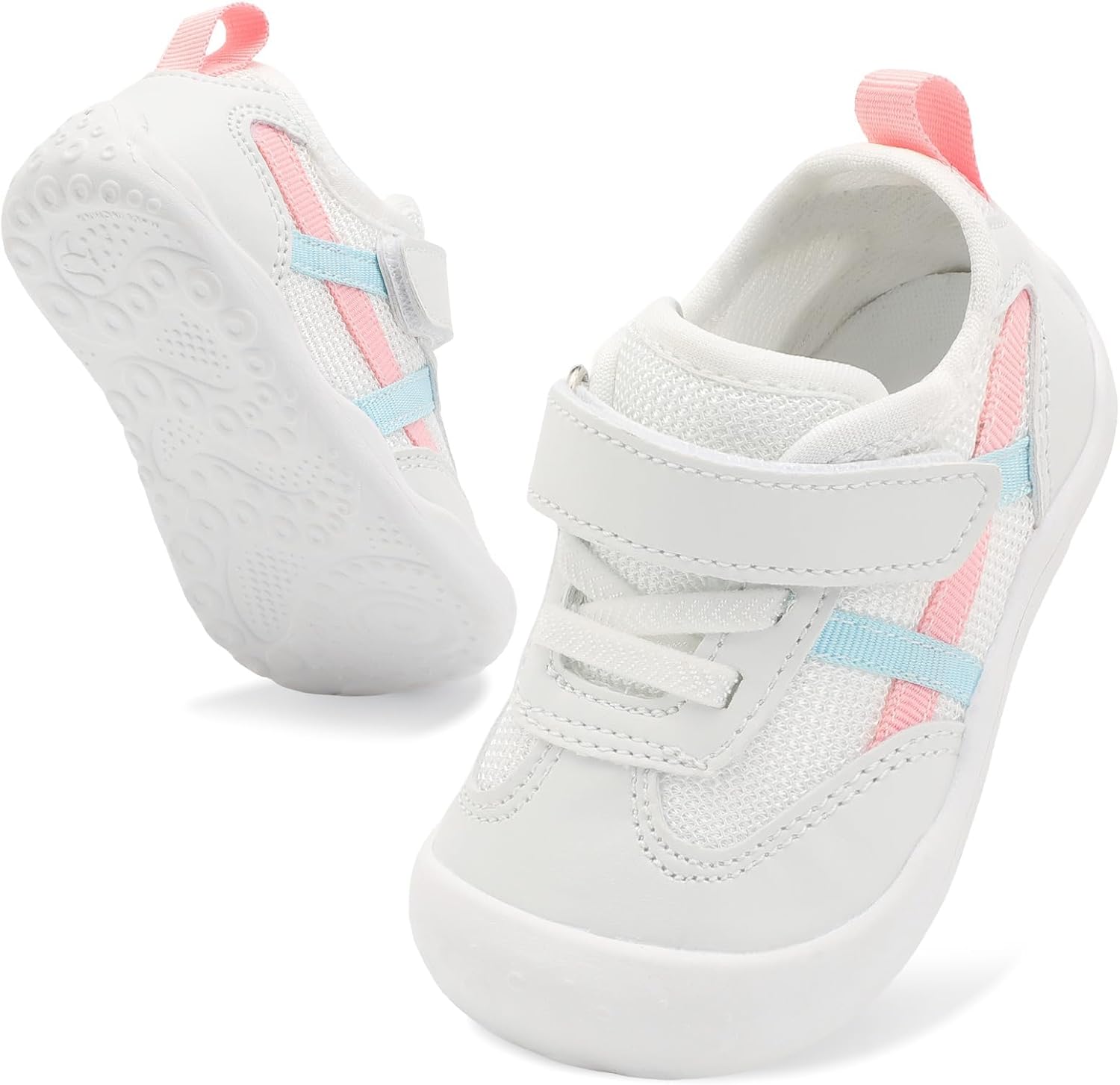 JIASUQI Baby Barefoot Shoes Boy Girls First Walking Shoe Infant Breathable Sneakers Lightweight Non-Slip Crib Shoes Indoor Outdoor