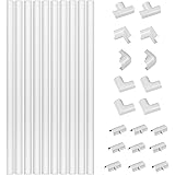 D-Line White Mini Trunking Kit, 4-Meter Self-Adhesive Wire Hider, Cable Management to Hide Wires on Wall, Cable Tidy Solution