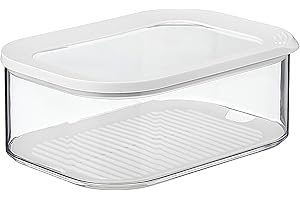 Mepal - Scatola di Formaggio per Frigorifero Modula - Scatola di Stoccaggio con Coperchio per Pezzi di Formaggio - Contenitore Ermetico - Organizzatore per la Cucina - 2000 ml - White