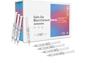 MYSMILE Gels Pour Blanchiment Des Dents, 8 x 3 ml Seringues, Formule Vegan Avec PAP Avancée et Sans Peroxyde - Recharge Pour Kit Blanchiment Dentaire Professionnel - Sans Sensibilité, Sûr Pour l'Émail