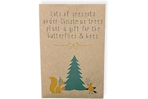 WAYSTOSAYTHANKYOU Christmas Wildflower Seed Packets (x10) – Eco Friendly Stocking Fillers & Table Favours – Bee Friendly UK Seeds – Gifts for Teachers, Nature Lovers Events, Charities, Corporate