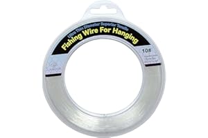 CREAWONDER Clear Fishing Wire, 820ft Monofilament Fishing Line, Clear String for Hanging, Invisible Strong Wire Nylon Thread for Hanging Balloon Garland Picture Decorations