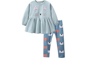 TEDD Girls Outfits Sets Kids Cotton Clothing Cute Toddler Clothes 2 Piece Sweatshirt Jumper Trousers 1-7 Years