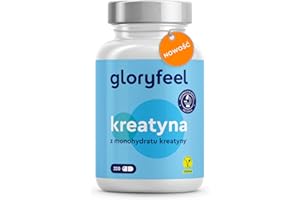 ‎GLORYFEEL Kapsułki kreatyny - 320 kaps. do efektywnego treningu siłowego * z 3412 mg monohydratu kreatyny, w tym 3000 mg czystej kreatyny dziennie - Mesh Factor 200, wysoce dozowany i testowany laboratoryjnie